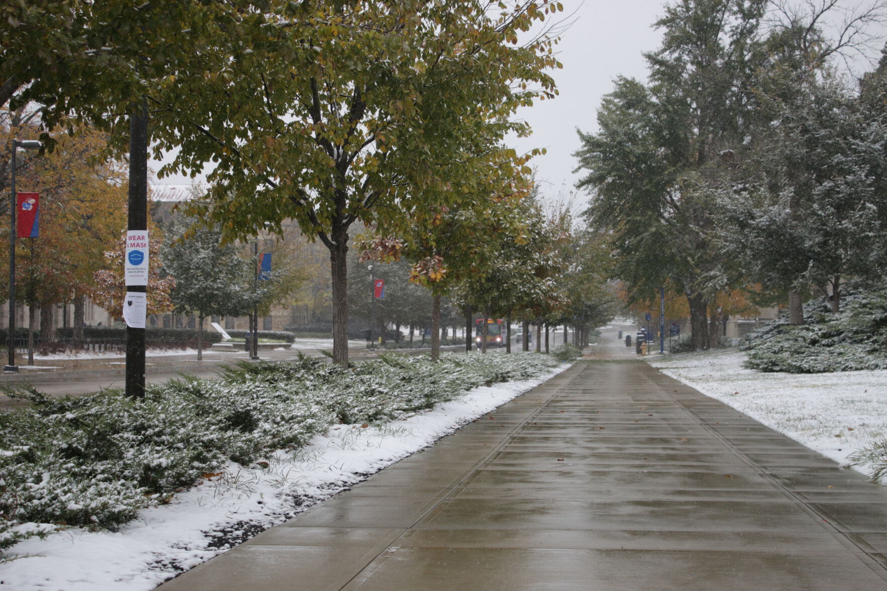 snow down jayhawk blvd